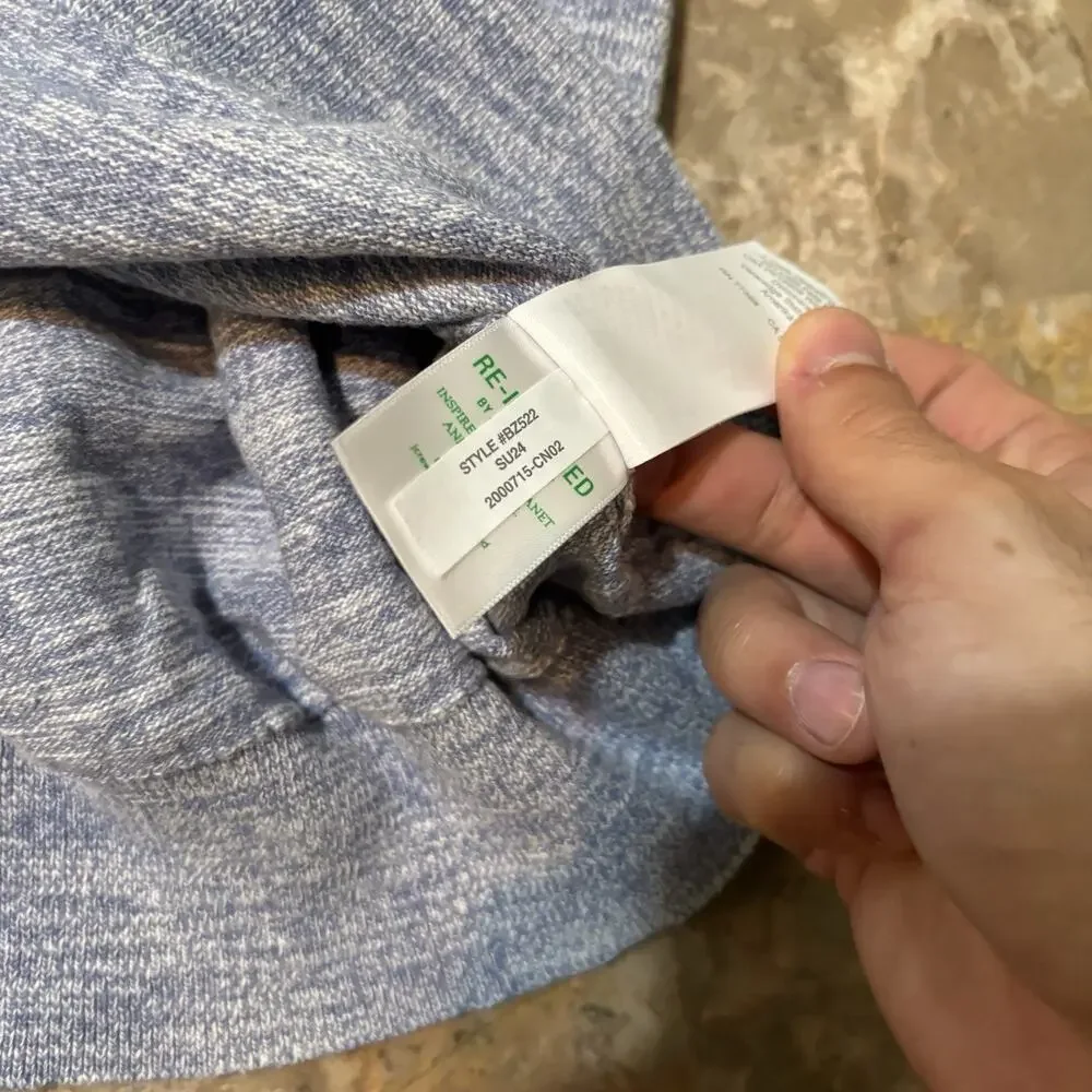 J Crew Sweater Polo Shirt Mens 2XL Blue Cotton Blend Short Sleeve BZ522 - Picture 7 of 9